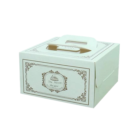 Cardboard Dessert Box with Handle
