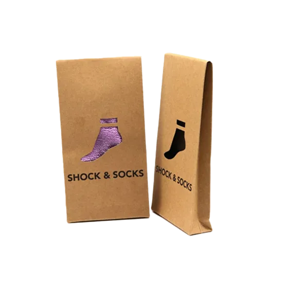 Custom Kraft Sock Packaging Sleeves