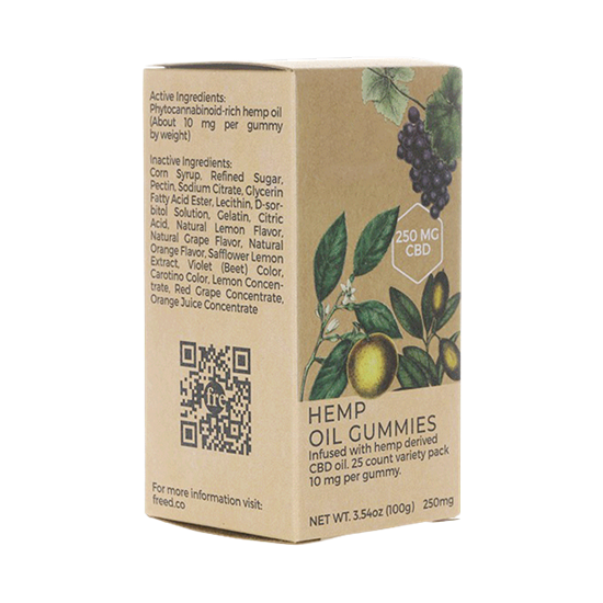 Hemp Oil Gummies Kraft Box