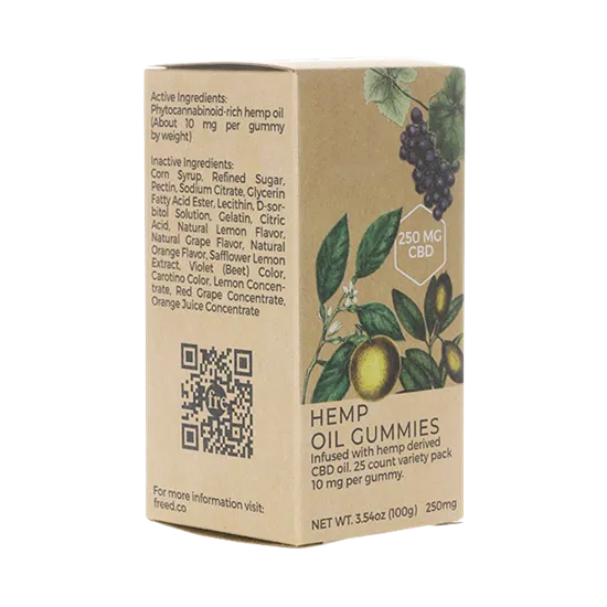 Hemp Oil Gummies Kraft Box