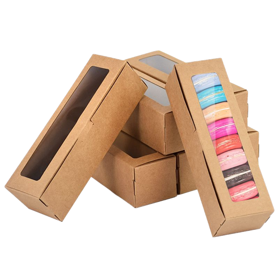 Kraft Macaron Box with Insert