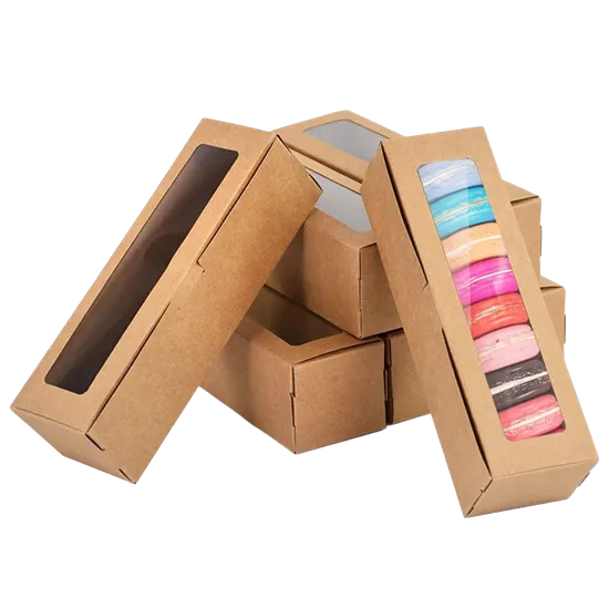 Kraft Macaron Box with Insert
