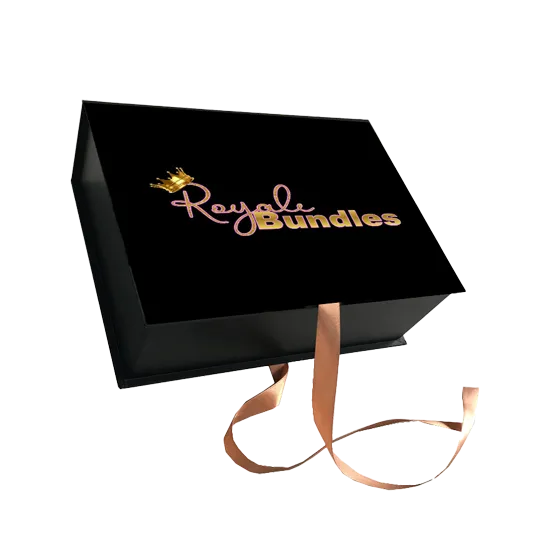 Rigid Wig Box with Ribbon