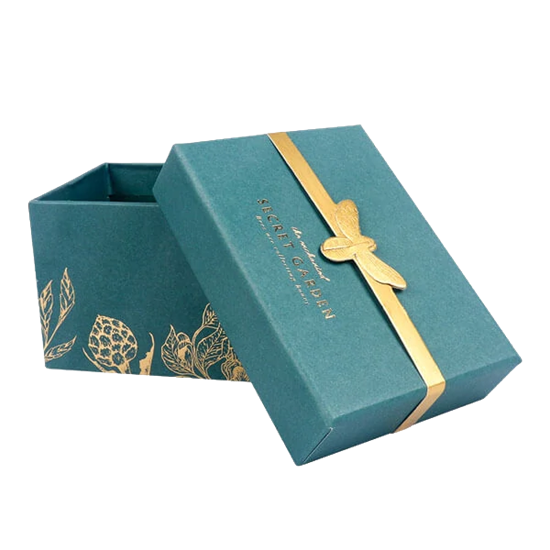 Two Piece Bath Bomb Box with Gold Foil